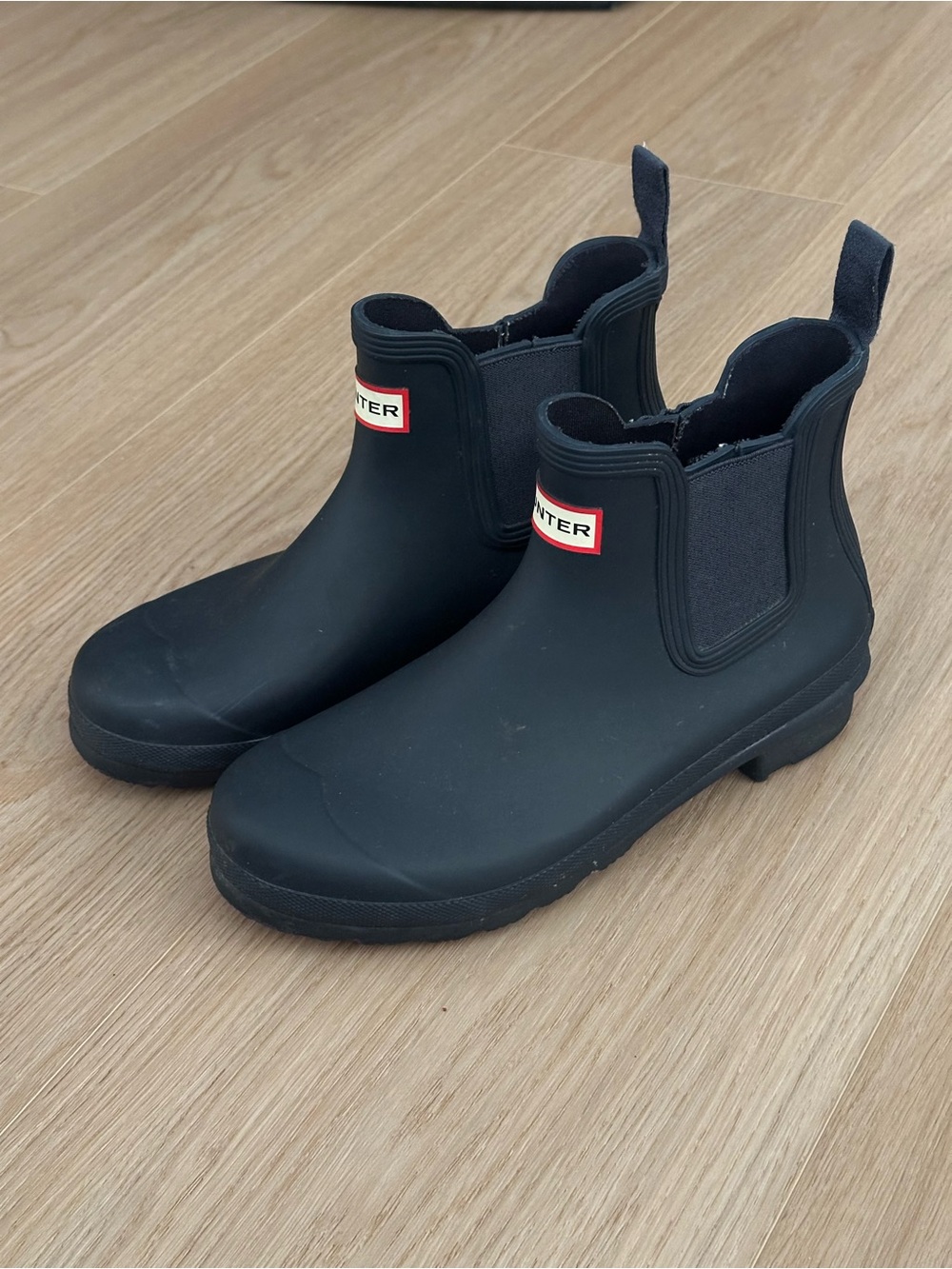 Hunter Matte Black Chelsea Rain Boots